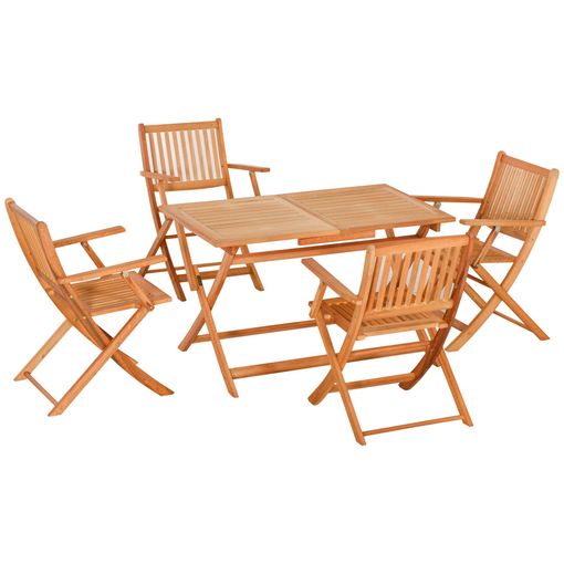 Mesa De Jardín Plegable De Madera De Álamo 70x70x70cm-outsunny.blanco con  Ofertas en Carrefour