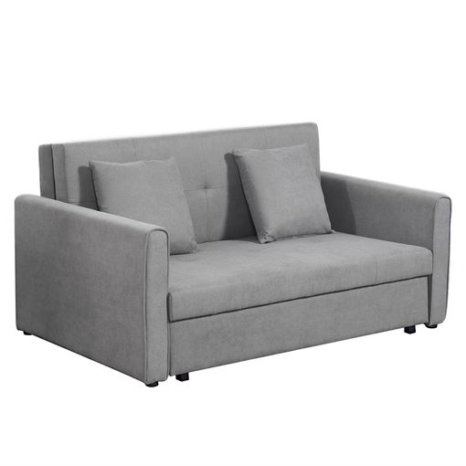 Sofá De 2 Plazas De Poliéster Espuma Madera Homcom 152x101x81cm-gris con  Ofertas en Carrefour