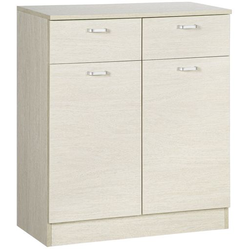 Armario De Pared Baño De Mdf Madera Vidrio Homcom 80x20x65 Cm-blanco con  Ofertas en Carrefour