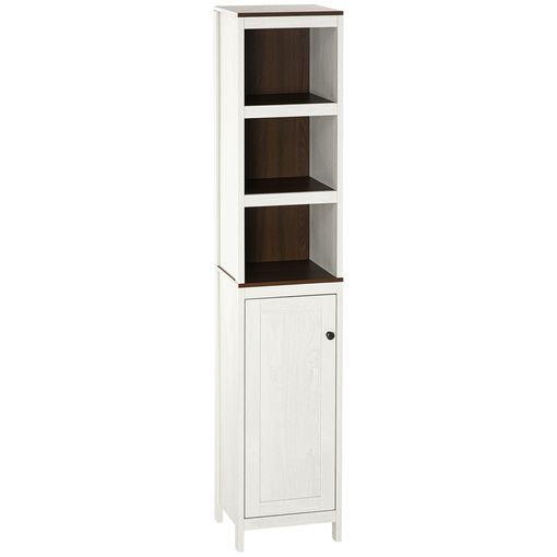 HOCSOK Mueble Columna Baño Armario Alto, Mueble Auxiliar de Almacenaje con  2 Puertas y 1 Cajón