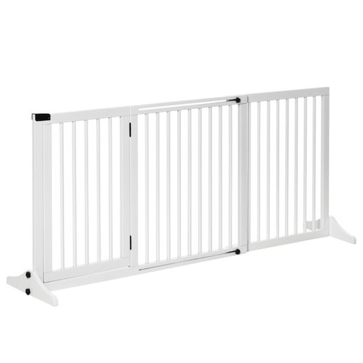 Barrera Seguridad Para Perros De Pino 113-166x36x71 Cm-pawhut. Blanco con  Ofertas en Carrefour