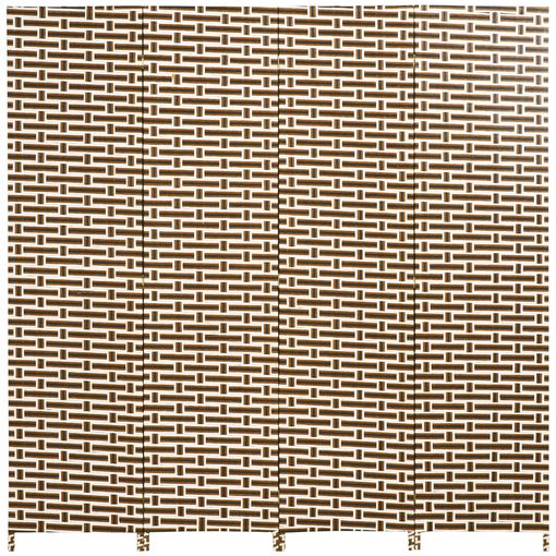 HOMCOM Biombo Separador de Ambientes de 4 Paneles Plegables de Madera de  Pino y Fibra de Papel 159,5x169,5 cm Marrón