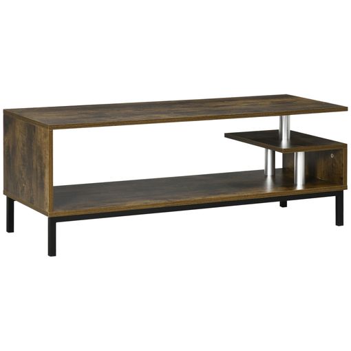 Mesa De Ordenador Pc De Melamina De Madera Homcom 120x55x85 Cm-marrón con  Ofertas en Carrefour