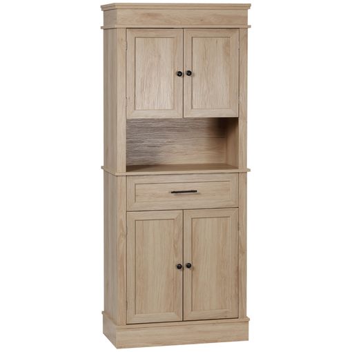 Alacena De Cocina Con 4 Puertas De Melamina Homcom 70x40x180cm Blanco con  Ofertas en Carrefour