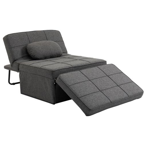 desagradable Circunstancias imprevistas Investigación 3 En 1 Sofá Cama De Lino Espuma Metal Homcom 95x189x43 Cm-gris con Ofertas  en Carrefour | Ofertas Carrefour Online