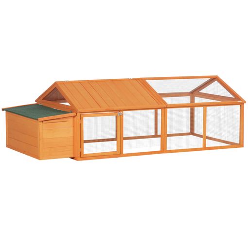 Gallinero De Exterior De Madera De Abeto 347x160x150cm-pawhut.naranja con  Ofertas en Carrefour