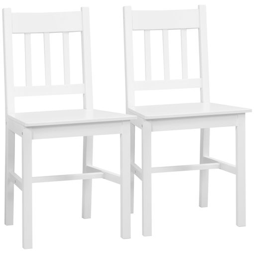 Sillas de comedor 2 unidades madera de pino blancas - referencia Mqm-241510