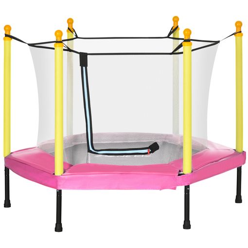 Cama Elástica Infantil Zonekiz Acero Pp Pe Pvc 122x122x97 Cm Rosa con  Ofertas en Carrefour