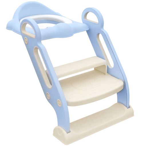 Adaptator wc para niños con escalera ZONEKIZ 67,9x42,8x51,5 cm rosa