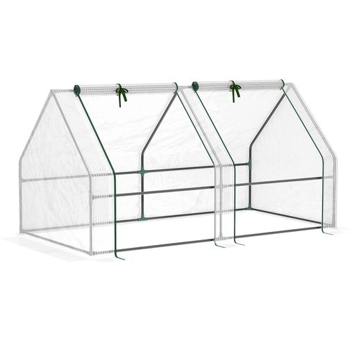 Mini Invernadero De Jardín De Acero Pe 180x90x90 Cm-outsunny. Blanco con  Ofertas en Carrefour