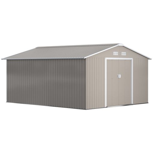 Caseta De Jardín Outsunny Acero Y Pp 236x174x190 Cm Gris con Ofertas en  Carrefour