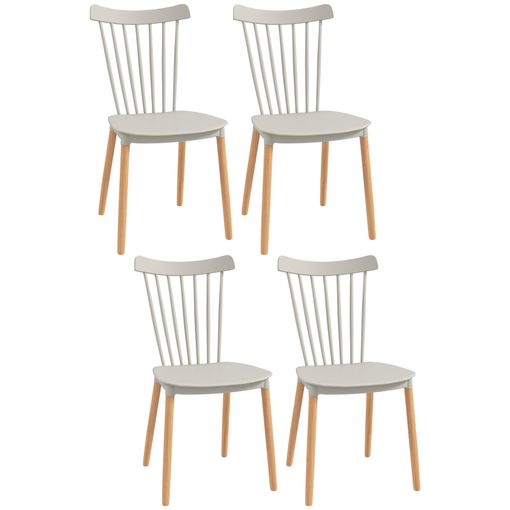 Pack 2 sillas de madera color roble BEN