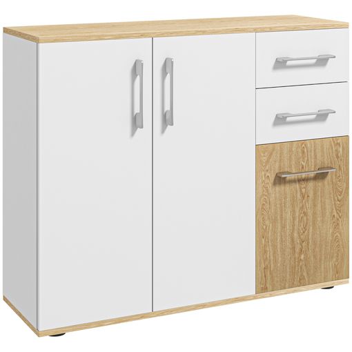 Aparador De Cocina De Melamina De Madera Homcom 110x35x75cm-blanco con  Ofertas en Carrefour