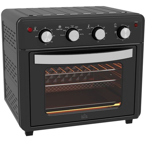 HOMCOM Horno Eléctrico Sobremesa 10 Litros 750W Horno Eléctrico Pequeño con  Temperatura hasta 230 ℃ Temporizador 60 Minutos Bandeja y Rejilla  36,5x26x22 cm Plata : : Hogar y cocina