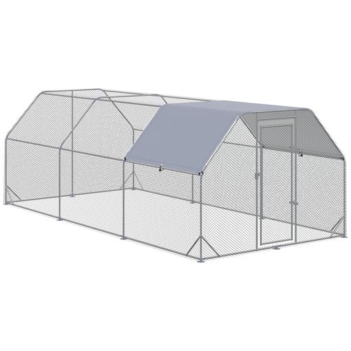 Gallinero para Exterior Grande de Acero Galvanizado 280x570x195 cm Plata en  Planeta Huerto