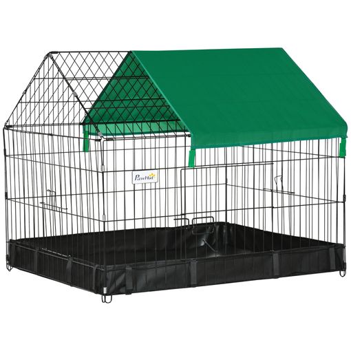 Parque para cachorros de perros Pawhut plata 63x76 cm acero