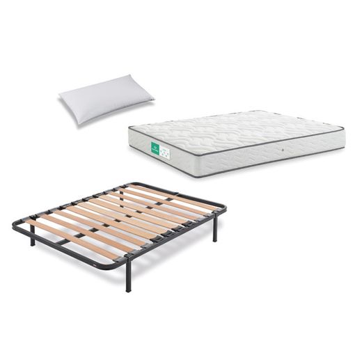 Cama Completa - Colchón Flexitex + Somier Lama Ancha + 4 Patas De 32cm,  105x190 Cm con Ofertas en Carrefour