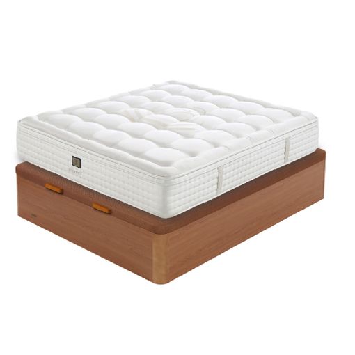 Canapé Abatible Arcón De Madera Con Patas Transpirable Altura 34,5 Cm -  Blanco - 180x190 Cm con Ofertas en Carrefour