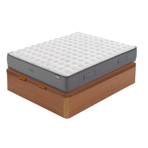 Cama Completa - Colchón Viscoelástico Viscorelax + Base Tapizada 3d Color  Negro + 6 Patas De 26cm + Almohada De Fibra, 135x190 Cm con Ofertas en  Carrefour