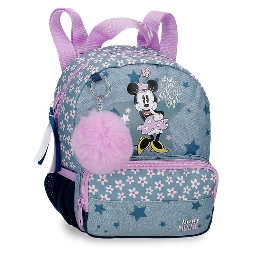 Mochila Preescolar Adaptable Mickey Denim 27 Cm con Ofertas en Carrefour