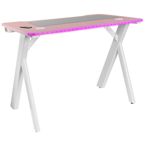 Mars Gaming Mgd100rgb, Mesa Gaming Rgb 100cm, Alfombrilla Xxl, Soportes  Externos, Rosa con Ofertas en Carrefour