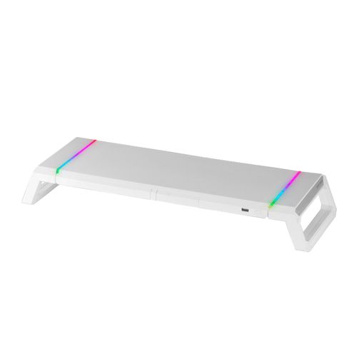 Mars Gaming Mgdrgbw, Mesa Gaming Rgb, Soporte Cascos Y Botella, 110x60cm,  Blanco con Ofertas en Carrefour