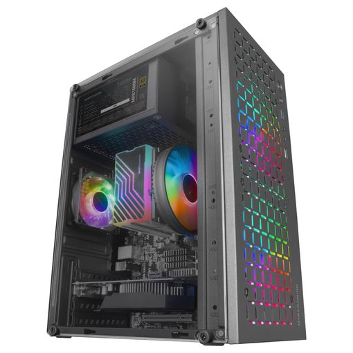 Mars Gaming MC-X2 Blanco Caja PC Gaming ATX Frontal Acero FRGB 2  Ventiladores 12cm FRGB Ventana Lateral Completa