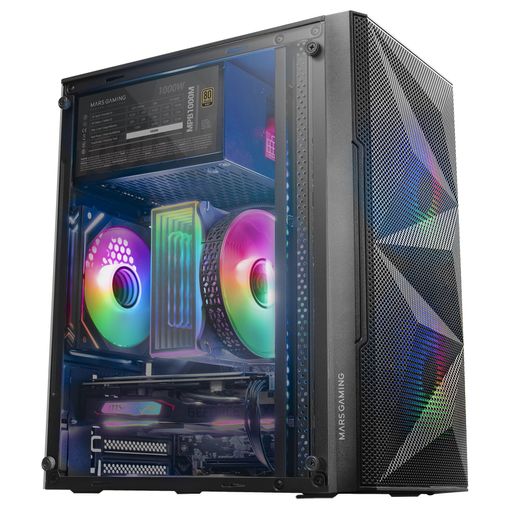 Mars Gaming MC-S1 Caja PC Micro-ATX ARGB USB 3.0 con Ventana Rosa