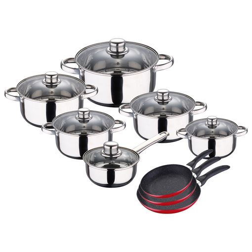 Bateria De Cocina Juego De Ollas 12pzs Piezas Royalty+line Induccion Gas  Vitro con Ofertas en Carrefour