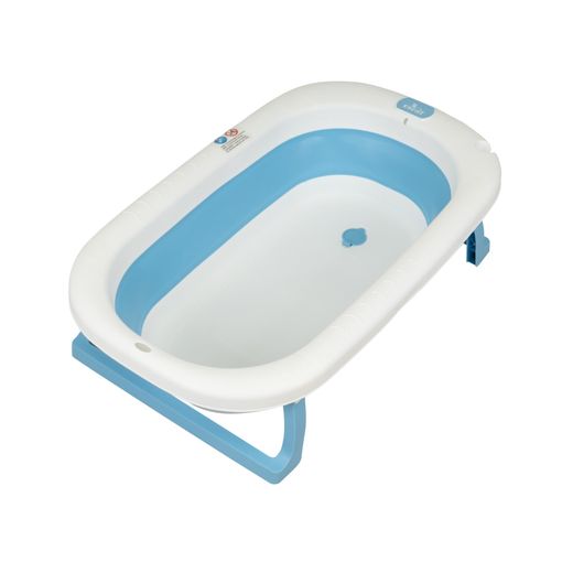 Bañera Bebe Plegable Mega Baby con Tapon y Patas Rosa