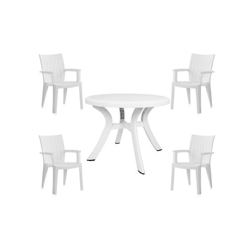 Conjunto de Mesa Redonda y 4 sillas Caribe