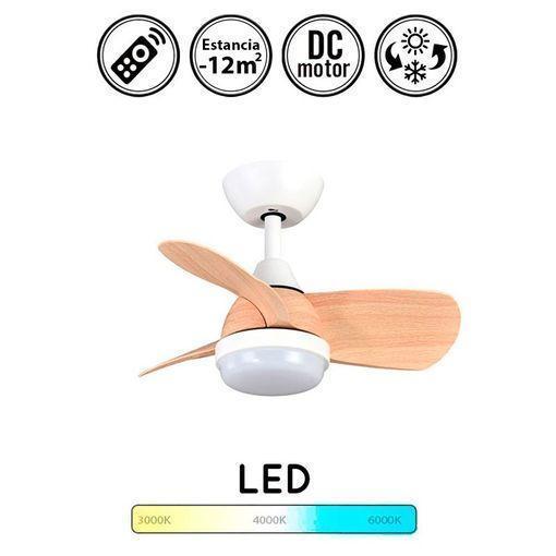 Ventilador De Techo Silencioso, Motor Dc Eficiente, Mando A Distancia,  Temporizador, Memoria De Color, Patras 24w Color Blanco con Ofertas en  Carrefour