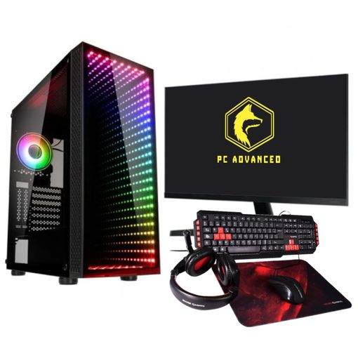 Ordenador Gaming Pc Advanced - Amd Ryzen 7 5700g/32 Gb Ddr4/256 Ssd M2/disco 2 Tb+windows 11+monitor 24 " Full Hd + Teclado + Ratón Gaming+3 Años De Garantia