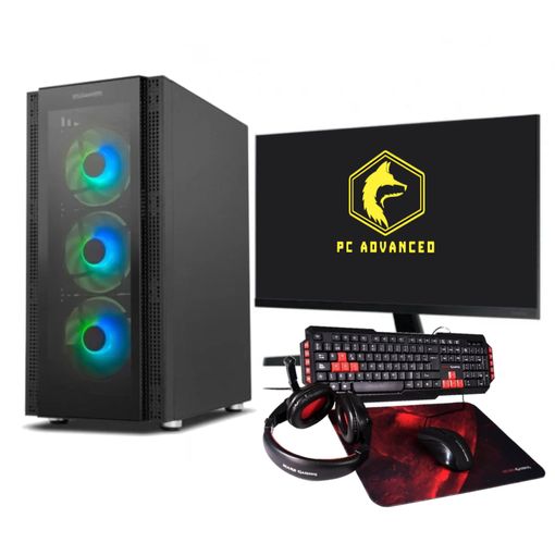Ordenador Gaming Pc Advanced - Amd Ryzen 7 5700g/32 Gb Ddr4/480 Ssd M2+windows 11+monitor 24 " Full Hd + Teclado + Ratón Gaming+3 Años De Garantia