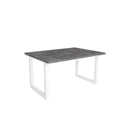 Mesa de Comedor, 140, Blanco, Estilo Industrial