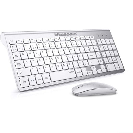 Teclado Con Ratón Combo Business Slim Silencioso Inalámbrico Blanco