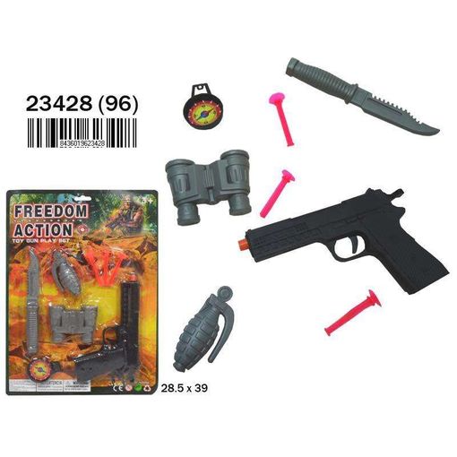 Set De Policia Con Pistola Y Accesorios 26x38,5x3,5 Cm (rama - 23121) con  Ofertas en Carrefour