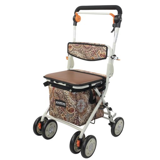 Andador Para Ancianos Mobiclinic Aluminio Ligero Y Plegable Frenos Con  Asiento Cesta Y 4 Ruedas Prado Rosa con Ofertas en Carrefour