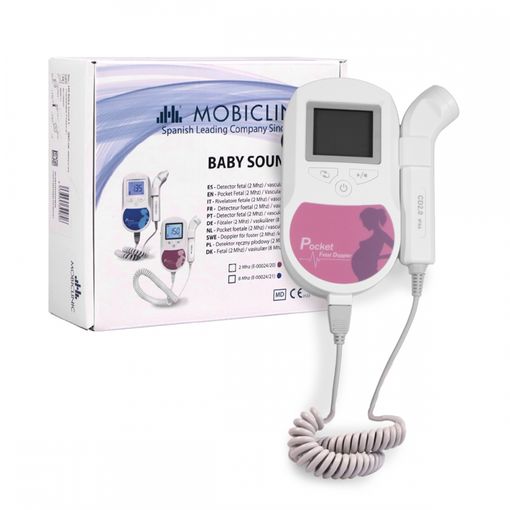 Ultrasonido Portatil Doppler Fetal Escucha Latidos Bebé Azul