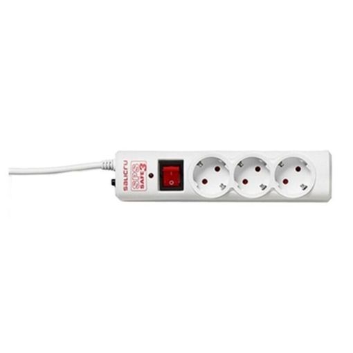 Regleta 3 multiusos schuko + 10 / 16a con interruptor de cable de 1m y  enchufe 16a