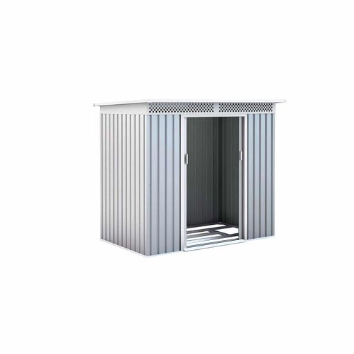 Caseta De Jardín De Acero Galvanizado Pp 213x130x185cm-outsunny. Gris con  Ofertas en Carrefour