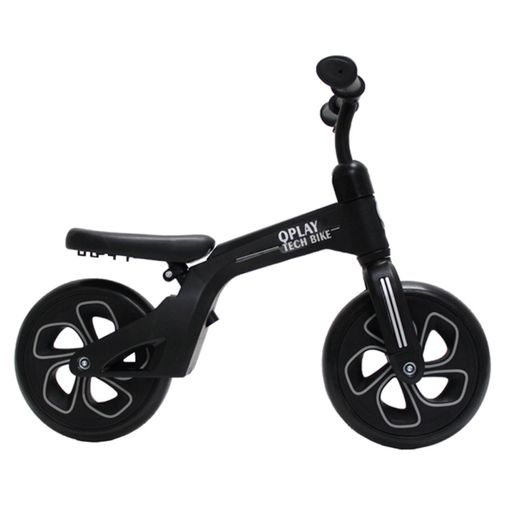 Bicicleta Sin Pedales Tech Balance Bike Negra Asiento Ajustable En 4 Alturas Y Acolchado Ideal Para Ni os De 2 A 4 A os m ximo 30 Kg Qplay