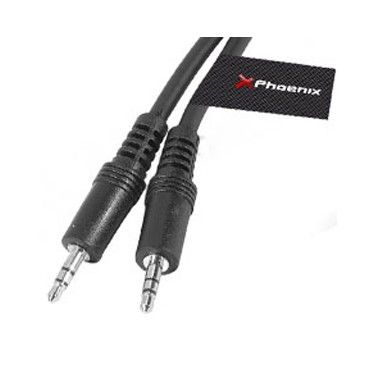 Cable Extensor Jack 3.5mm Macho/Hembra Acodado 2m Negro