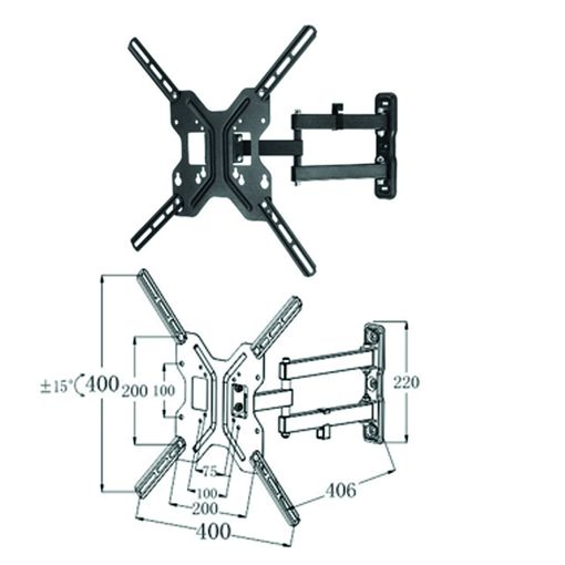 Soporte De Pared Para Tv Lcd Led Plasma Monitor Giratorio 10 A 27 Inclina  15º con Ofertas en Carrefour