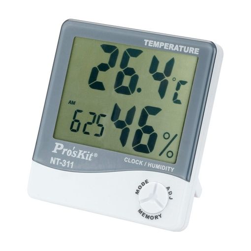 Termometro Medidor De Temperatura Y Humedad Con Reloj Interior Con Pantalla  De Gran Display Proskit Nt-311 con Ofertas en Carrefour