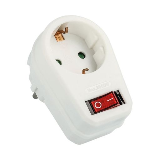 Adaptador enchufe con interruptor