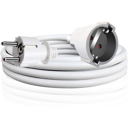 PROLONGADOR CABLE 3X1.5MM2 5 METROS BLANCO