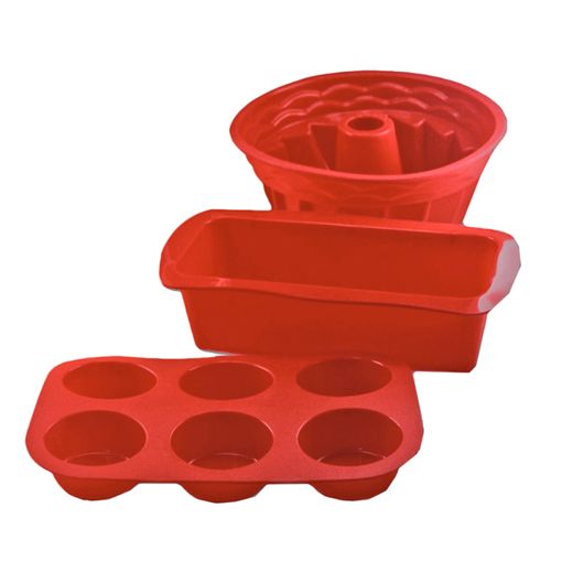 Juego De 3 Moldes De Silicona De Repostería- Rojo Y Negro Surtido con  Ofertas en Carrefour