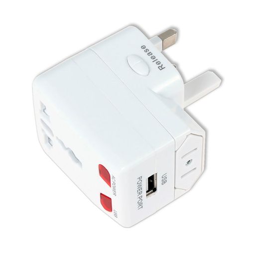 Adaptador De Enchufes Universal De Viaje Con Toma Usb Incorporada con  Ofertas en Carrefour