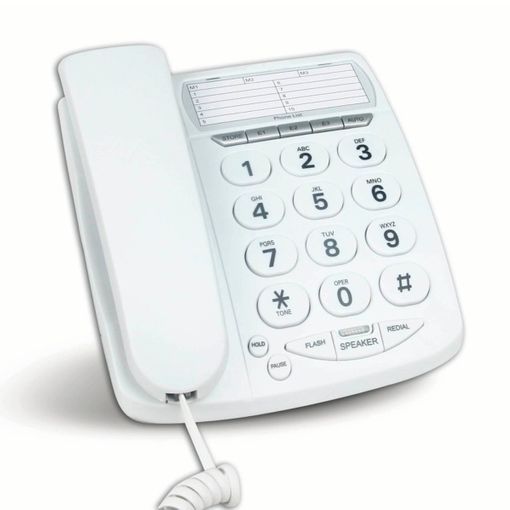 Teléfono Línea Fija Tipo Básico Con Teclas Grandes Y Altavoz con Ofertas en Carrefour | Ofertas Carrefour Online